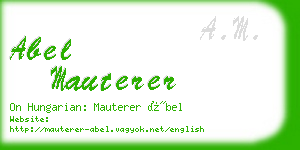 abel mauterer business card